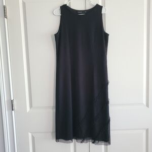 Kappahl Elegant Black Midi Cocktail Dress, Size 42/44 Date Night Wedding